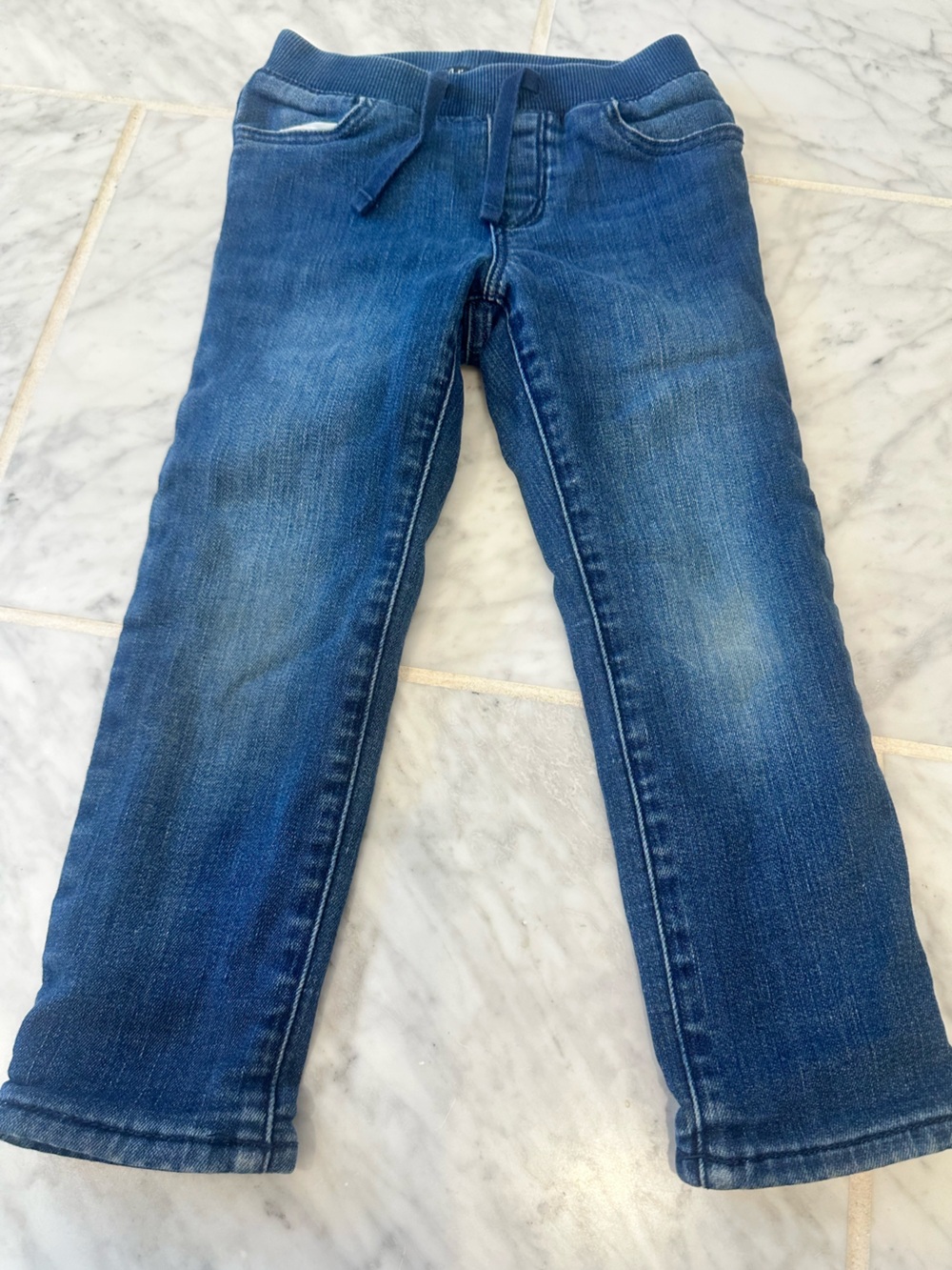 GAP Toddler Fleece Lined Skinny Jeans in Medium Blue Wash